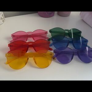 6 colored sunglasses